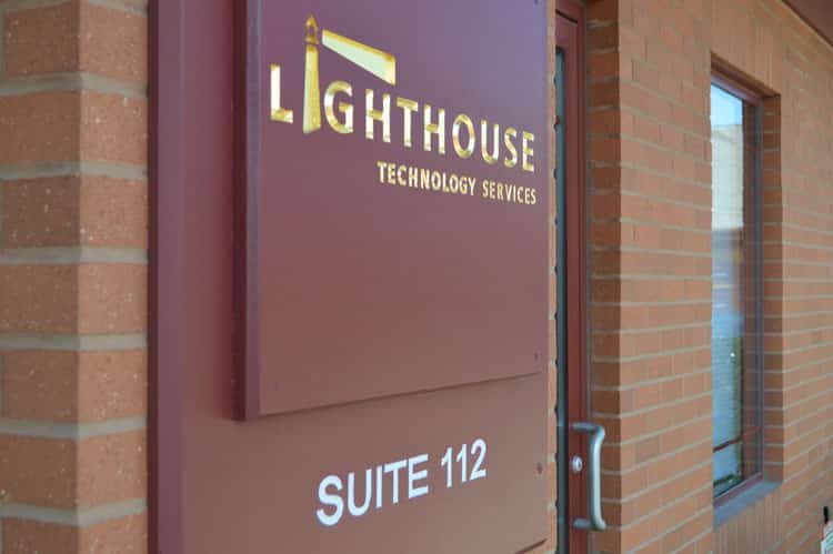 Lighthouse Office Sign and Door